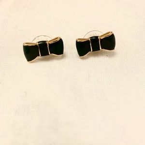 Black Bow Earrings
